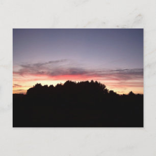 Carte Postale Silhouette du coucher de soleil