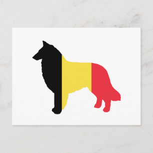 Carte Postale silhouette du drapeau belge tervuren