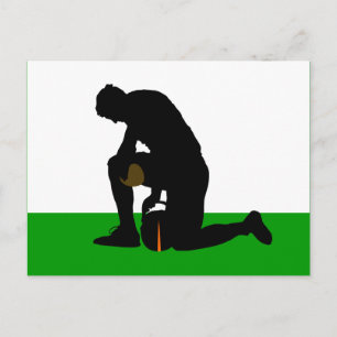 Carte Postale silhouette du footballeur