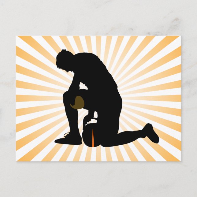 Carte Postale silhouette du footballeur (Devant)