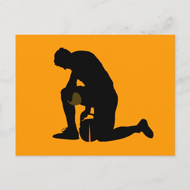Carte Postale silhouette du footballeur (Devant)