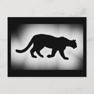 Carte Postale Silhouette du lion de Puma Cougar