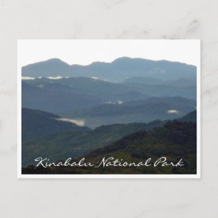 Carte Postale silhouette du parc kinabalu nat