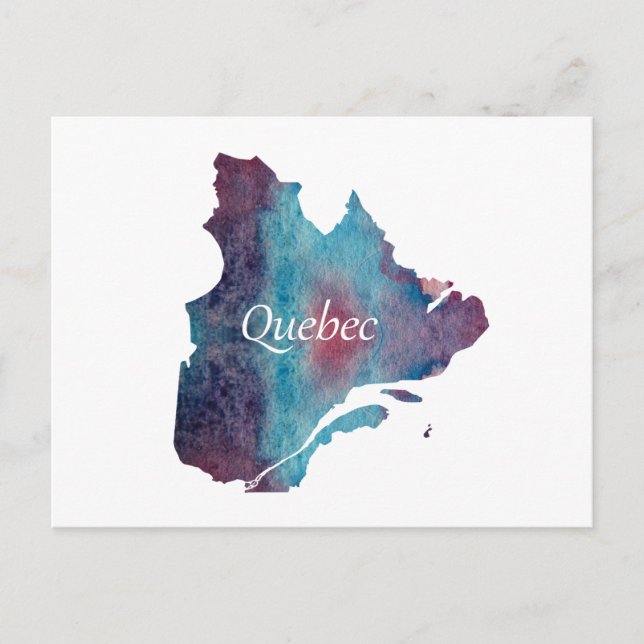 Carte Postale Silhouette du Québec (Devant)
