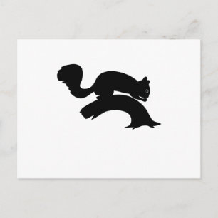 Carte Postale Silhouette écureuil Chipmunk animal rongeurs cadea