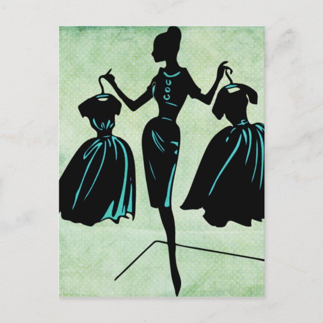 Carte Postale Silhouette fashionista (Devant)