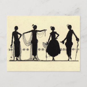 Carte postale Silhouette Flapper 1920