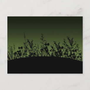Carte postale Silhouette Fleur