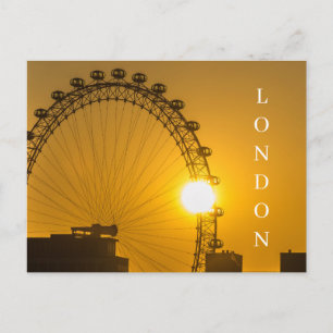 carte postale silhouette London Eye