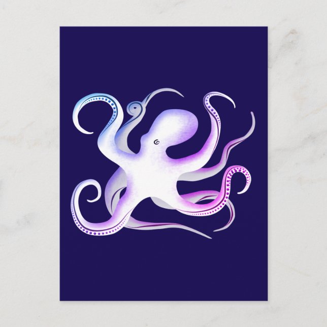 Carte Postale Silhouette octopus (Devant)