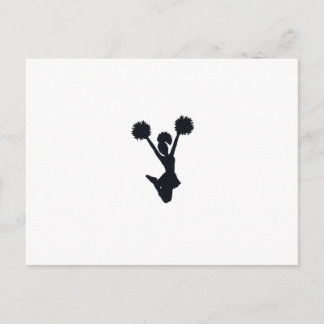 Carte Postale silhouette pom-pom girl
