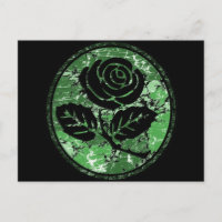 Silhouette Rose en détresse - Vert