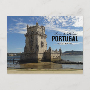 Carte Postale Silhouette tour Belem vintage 3   Torre Belem