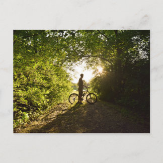 Carte postale Silhouette vélo