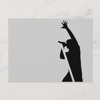 Carte Postale Silhouette vocaliste
