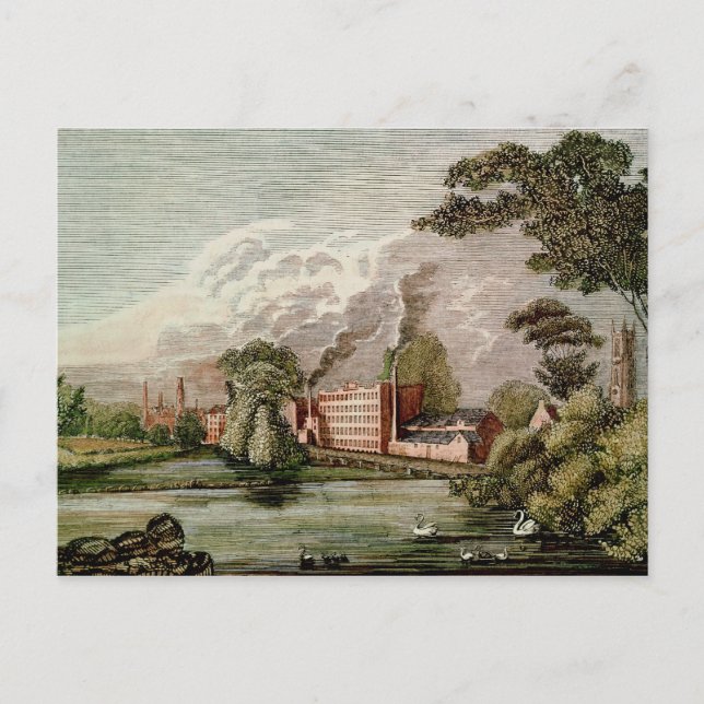 Carte Postale Silk Mill, Derby de monsieur Thomas Lombe's (Devant)