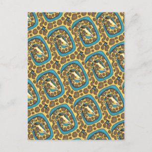 CARTE POSTALE SILLEMENT GIRAFFE LONG COU ET SPOTS, FUNNY FOLK AR