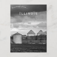 Silos à grains par temps orageux dans l'Illinois