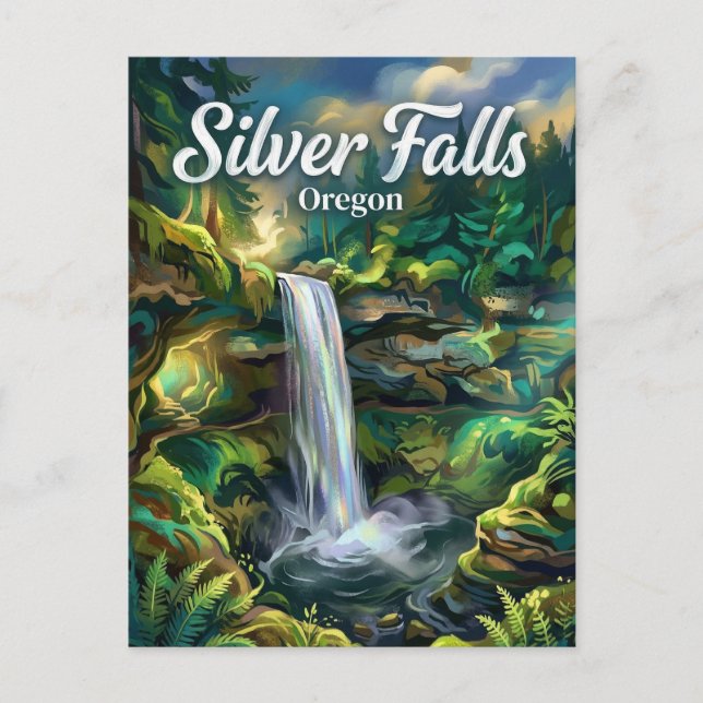 Carte Postale Silver Falls Oregon (Devant)