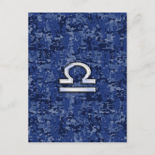Carte Postale Silver Libra Zodiac Connectez-vous sur la caméra n