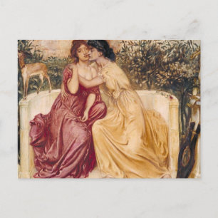 Carte Postale Simeon Et Solomon Sappho Et Erinna Dans Un Jardin