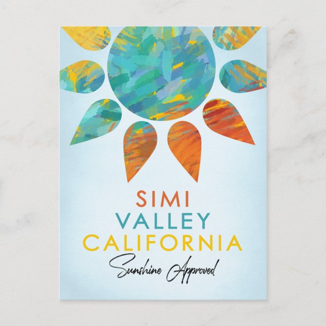 Carte Postale Simi Valley California Sunshine Travel (Devant)