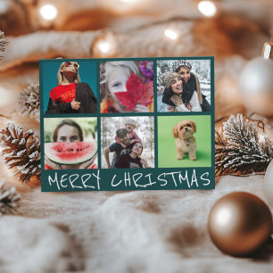 Carte Postale Simple 6 Insta Photo Collage Joyeux Noël