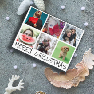 Carte Postale Simple 6 Insta Photo Collage Joyeux Noël