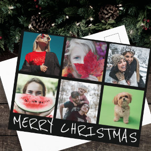 Carte Postale Simple 6 Insta Photo Collage Joyeux Noël
