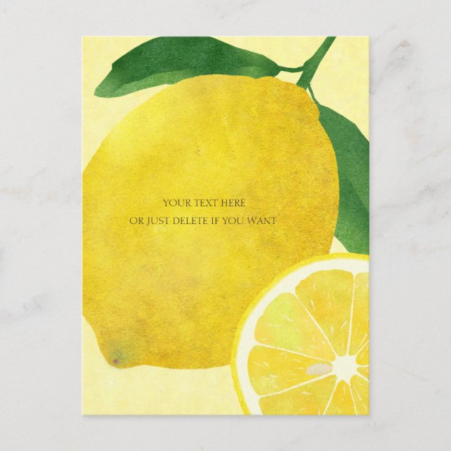 Carte postale simple au citron frais (Devant)