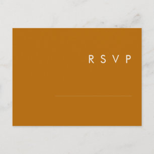 Carte Postale Simple Desert   Demande de chanson Burnt Orange RS