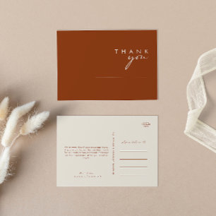Carte Postale Simple Désert   Remerciements de mariage en terre 