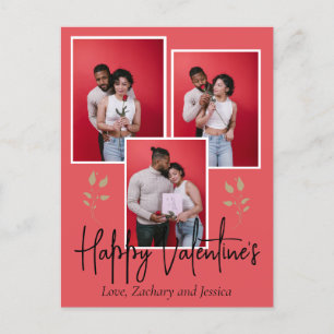 Carte Postale Simple Elegant Heureuse Sainte-Valentin photo coup