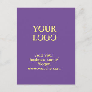 Carte Postale Simple élégant logo personnalisé ici entreprise co