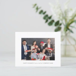 Carte Postale Simple Entreprise Photo Business Joyeux Vacances