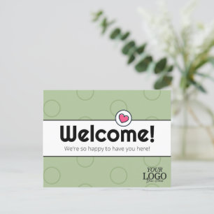 Carte Postale Simple et élégant Sage Green Accueil d'entreprise