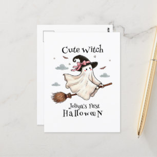 Carte Postale Simple et élégante Mignonne sorcière première Hall