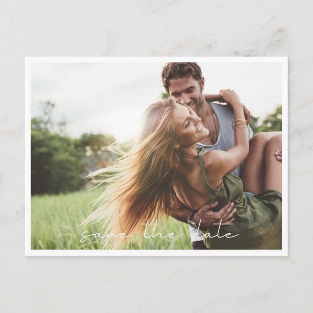 Carte Postale Simple Faire-Part de Mariage avec Photo (Devant)