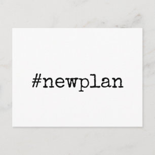 Carte Postale Simple Hashtag Nouveau plan Reporté Mariage