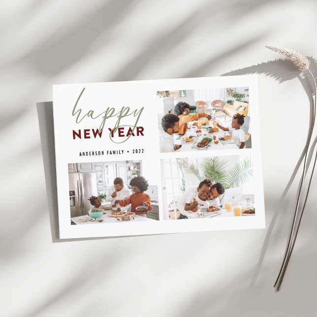 Carte Postale Simple Joyeux Nouvel An Calligraphie (Créateur téléchargé)