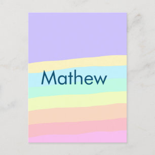 Carte Postale simple lettre initiale monogramme ajouter votre no
