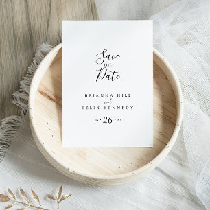 Carte Postale Simple minimaliste Enregistrer la date