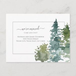 Carte Postale Simple Nous avons déplacé un nouvel arbre de pin d