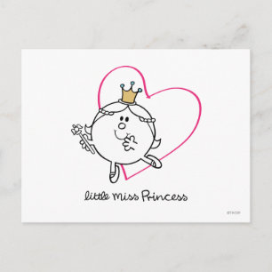 Carte Postale Simple petite Miss Princesse   Coeur rose