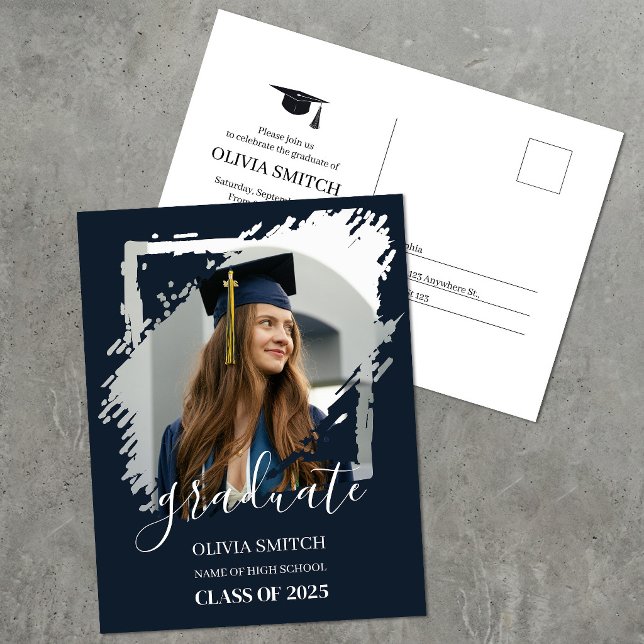 Carte Postale Simple Photo de Remise des Diplômes Décontractée (Créateur téléchargé)