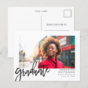Carte postale Simple Photo Graduate Faire-part 202
