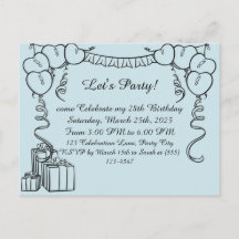 Simple présentation de l'invitation d'anniversaire