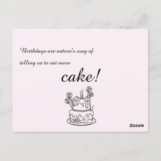 Carte Postale Simple présentation de l'invitation d'anniversaire
