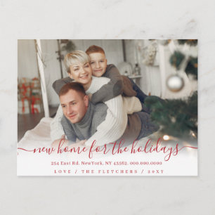 Carte Postale Simple Script Nouvelle maison pour les vacances Ph