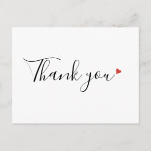 Carte Postale Simple Script Remerciement d'Affaires